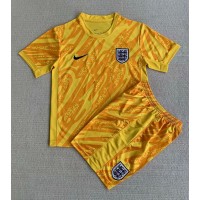 Maglia Calcio Inghilterra Portiere Seconda Divisa Bambino Europei 2024 Manica Corta (+ pantaloncini)